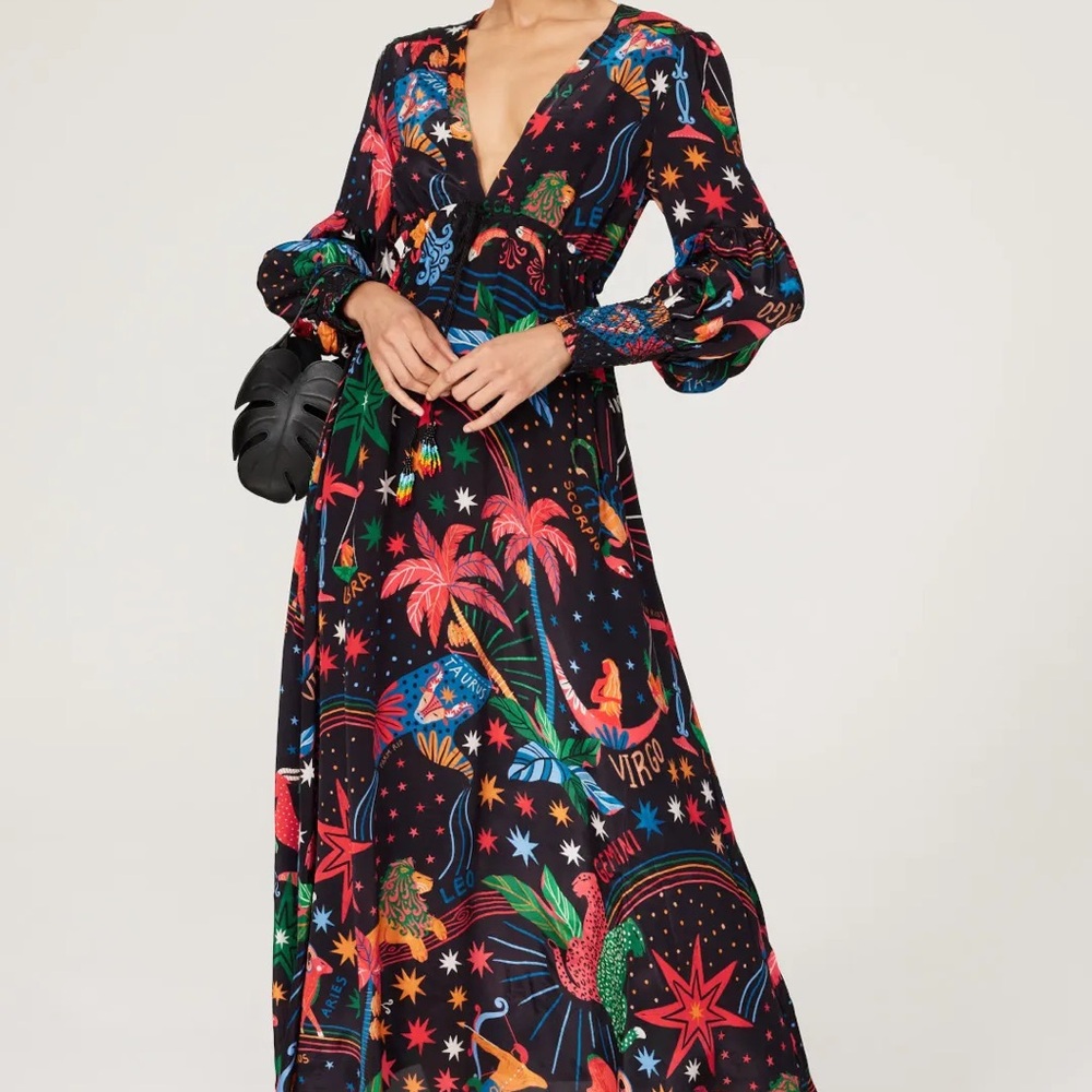 FARM Rio Vibrant Zodiac Maxi Dress